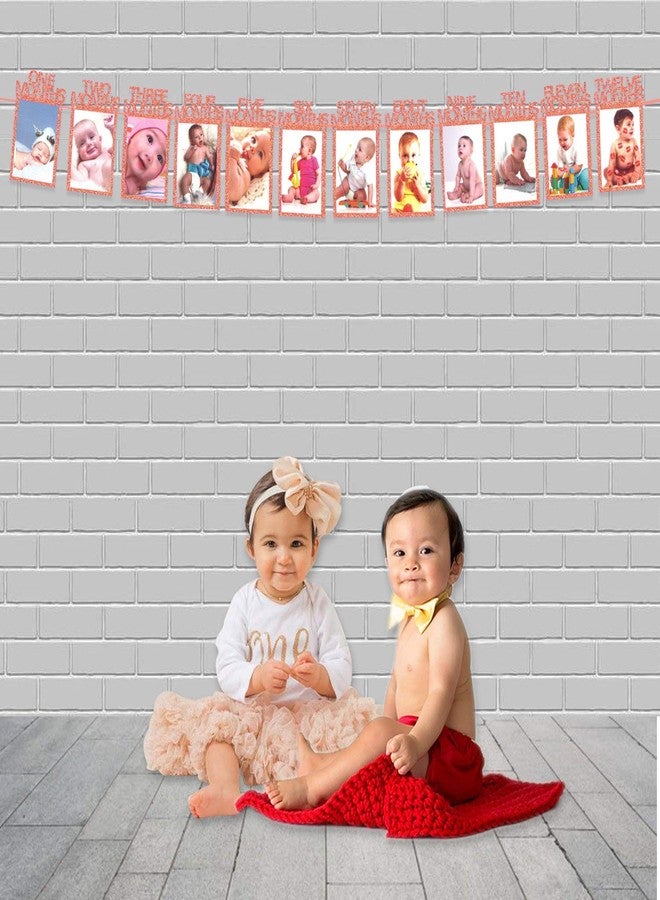 AMFIN ® Babies Photo Banner Frame (12 Months, Rose Gold) - Image 4